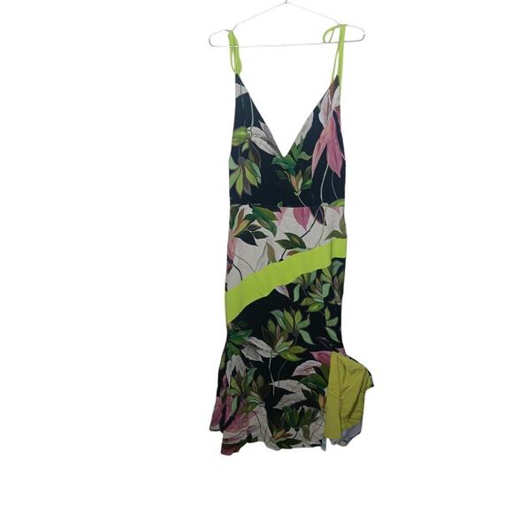 Christian Siriano  Hawaiian Print Tie Strap Dress SZ 10 Retail $1,200 - Picture 13 of 16